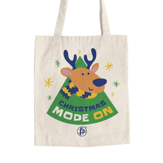 Christmas mode on Tote Bag (Υφασμάτινη Τσάντα Αγοράς)